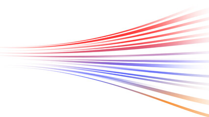 Colorful Curved Light Rays Abstract Background, Red Blue Gradient Wave Lines for Modern Design and Art - abstract background vector