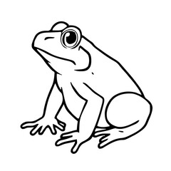 Halloween – Spooky Creatures & Characters (BW Outline) – toad simple profile left