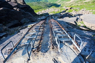 早池峰山小田越コースのはしご