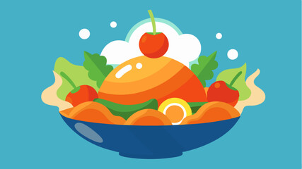 A fusion dish creatively blending elements from different cuisines artfully plated to exhibit its unique flavor profile and visual appeal.