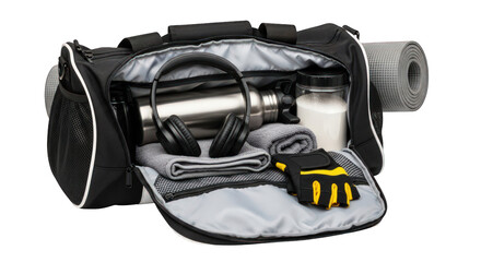 Naklejka premium Gym bag on transparent background