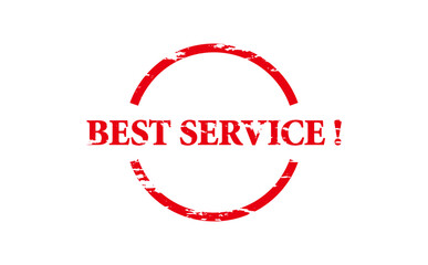 BEST SERVICE ! - Red Rubber Stamp with text message BEST SERVICE ! 
