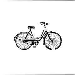 Fototapeta premium Vintage Bicycle Illustrates Mobility in Urban Environments