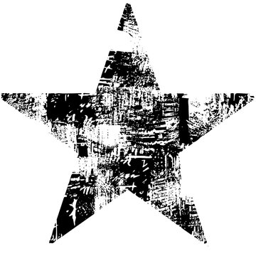 Star Illustrates Distressed Texture in Graphic Design
