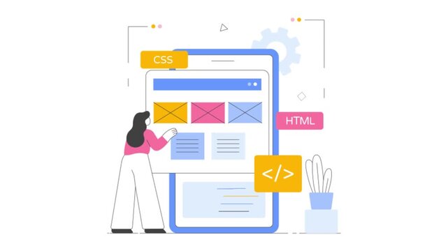 Cross-platform app design and coding Animation MP4 File 
