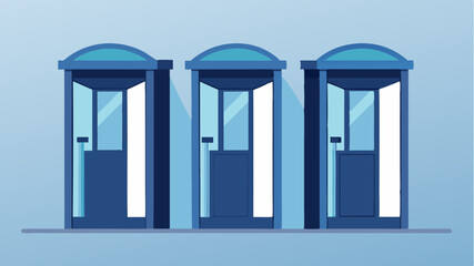 Individual phone booths with soundproof design and clean lines providing privacy for calls while maintaining as minimalist aesthetic.