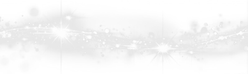 Realistic white star dust light effect isolated on transparent PNG. Christmas glowing bokeh...