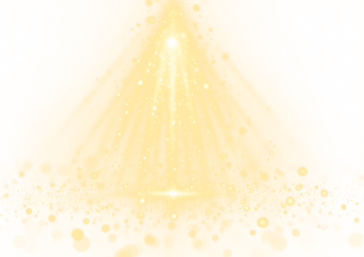 Shimmering confetti and sparkling gold particles fill the scene. Perfect for celebration PNG overlays or party invitations. Adds a joyful, magical, and luminous effect.