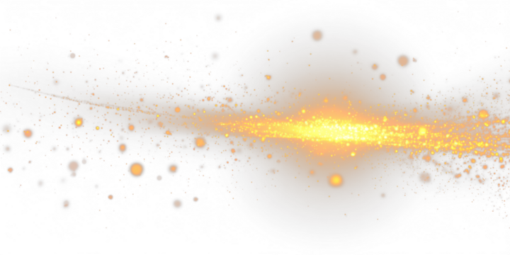 Soft luminous sparkles float in golden tones, forming a festive magical aura. Great for holiday invitations and posters. Adds glowing harmony and depth. PNG