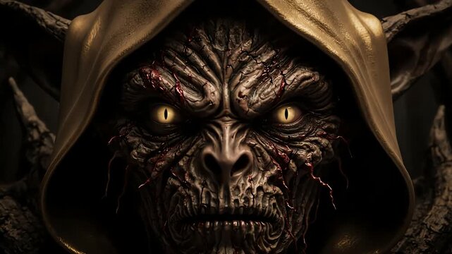 Mystic Goblin Warlock - A Dark Fantasy Portrait of Power and Intrigue.