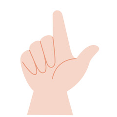 Number Seven Hand Gesture - Minimalist Finger Counting Vector