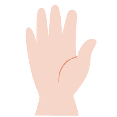 Number Five Hand Gesture - Minimalist Finger Counting Vector