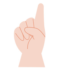 Number One Hand Gesture - Minimalist Finger Counting Vector