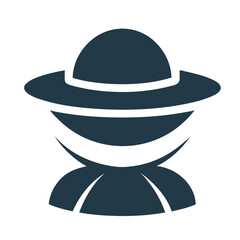 Mysterious Character Silhouette with Wide Brim Hat for Anonymity and Intrigue