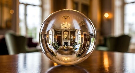 Reflecting Elegance - A Crystal Balls Interior View.
