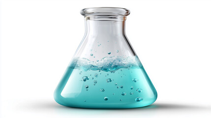 Chemisches Reagenzglas mit blauer Fl&uuml;ssigkeit &ndash; Symbol f&uuml;r Labor, Forschung und Wissenschaft