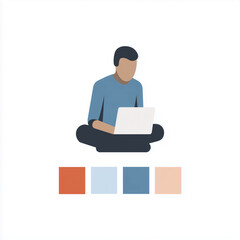 Menschen mit Laptop – modernes Arbeiten, Homeoffice und digitales Lernen