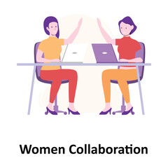 Women Collaboration Vector Illustration Which can easily edit or modify