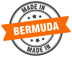 Fototapeta premium Made in Bermuda round sign. Made in Bermuda stamp.