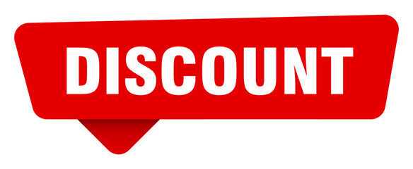 discount red sticker isolated on transpatent background. discount sign