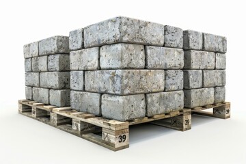 Fototapeta premium Stacked Gray Cement Blocks (60