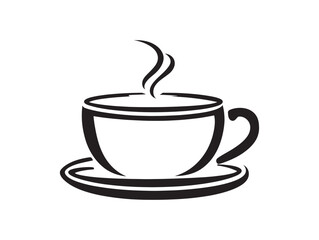 Obraz premium Clean 2D Coffee Icon Vector Art