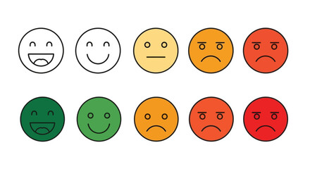 Mood Icons Expressive Smiley Faces for User Feedback, Emotion Rating, and Surveys