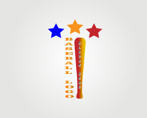 baseball logo design simple concept illustration logo for business company