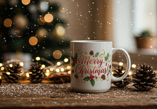 Christmas Mug Mockup