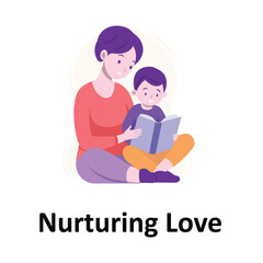Nurturing Love Vector Illustration Which can easily edit or modify