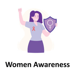 Women Awareness Vector Illustration Which can easily edit or modify