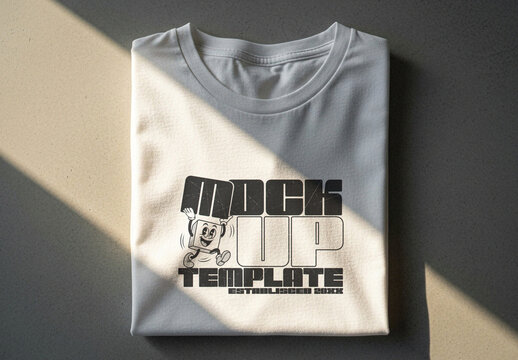 Folded T-shirt Mockup