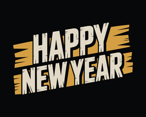 Happy New Year 2026 Typography Modern Text Design