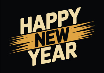 Happy New Year 2026 Typography Modern Text Design