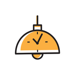 Modern Wall Lamp Icon - Minimal Vector Design