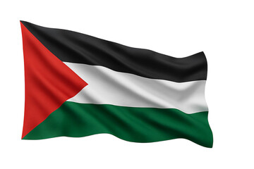 Obraz premium Waving palestine flag against a in the wind