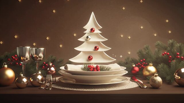 still life arrangement golden ornaments and plant on white cloth, evoking warmth and festive atmosphere still life scene with focus on wooden surface still
