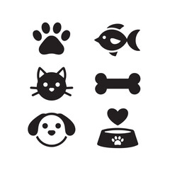 Animal and pet care icons collection