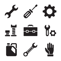 Maintenance and repair service icons collection