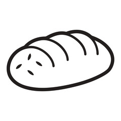 Stuffing Bread Colorful Vector Line Art Simple Design