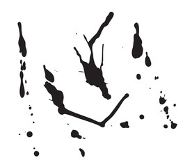 Random Ink Splashes and Leaks Isolated on White. Graphic design elements and resources vector art