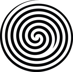 Naklejka premium Hypnotic black and white concentric spiral pattern creating an intriguing optical illusion, perfect for abstract backgrounds, modern graphic art, and minimalist design elements