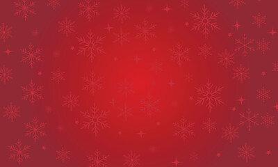 red christmas background with snowflakes