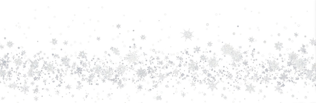 png Christmas winter snow overlay with gold brocade border, sparkling snowflakes, icy frost decorations, festive ornaments, and magical holiday themed winter background - Powered by Adobe