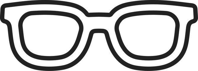 Glasses icon. Vector. Line style. 