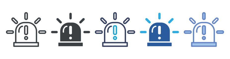 Naklejka premium Emergency icon set multiple style collection