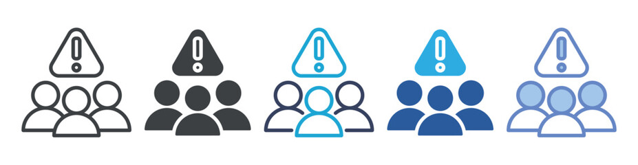 Team icon set multiple style collection