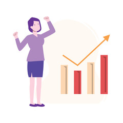 Women Growth Vector Illustration Which can easily edit or modify