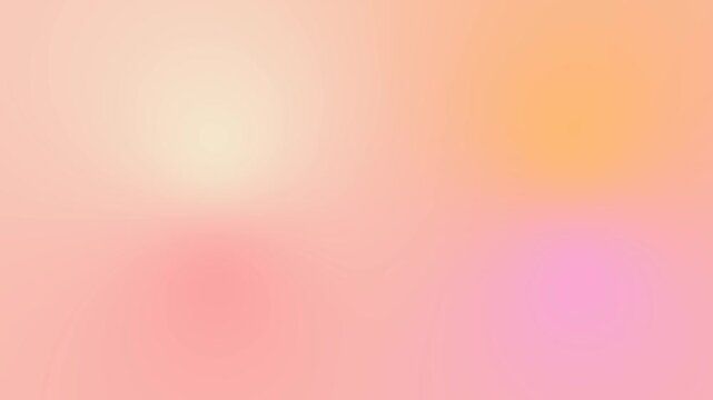 Seamless loop A soft, blurry abstract background with a warm gradient of pink, peach, and yellow pastel colors.