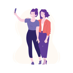 Women Unity Vector Illustration Which can easily edit or modify